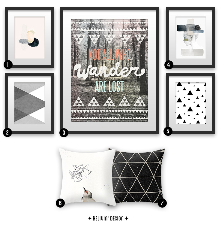 Home decoration art prints inspired by winter