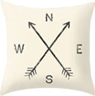 Compass throw pillow