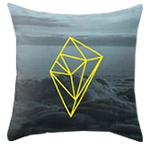 Geometric throw pillow