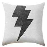 lightning strike throw pillow