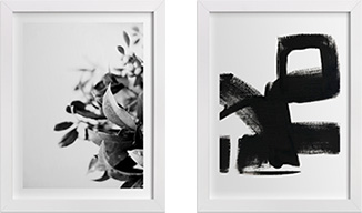 Black and white wall art