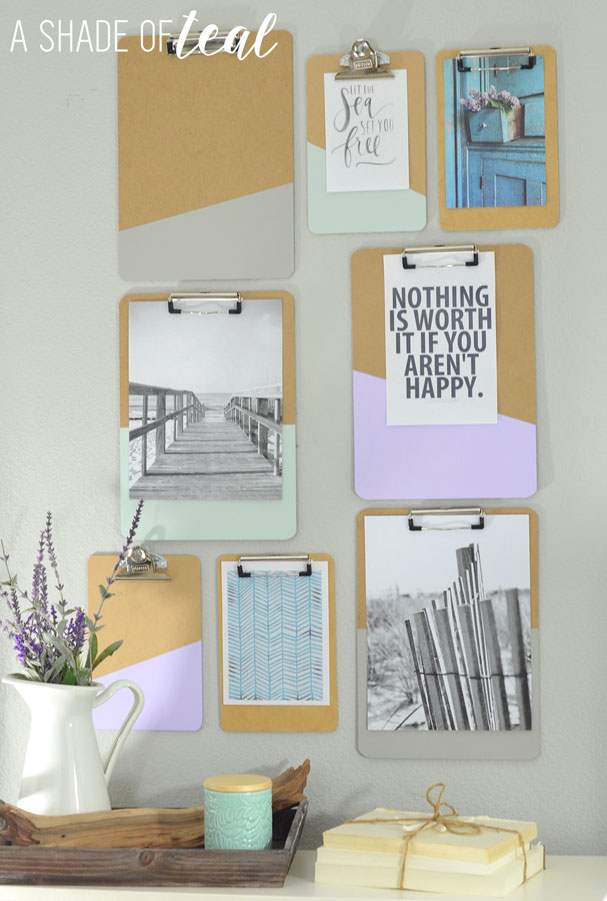 Clipboard-Gallery-Wall by a shade of teal