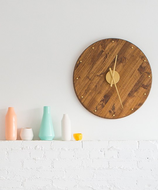 DIY-mid-century-wall-clock by sugarandcloth