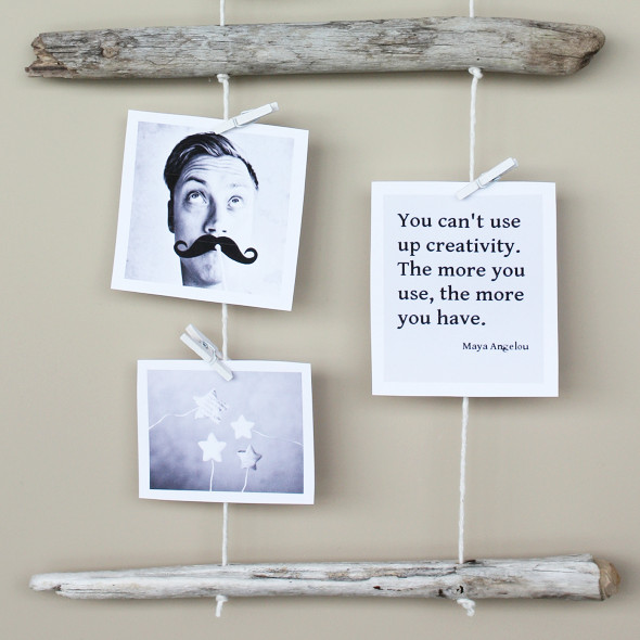 DIY Driftwood Photo Display