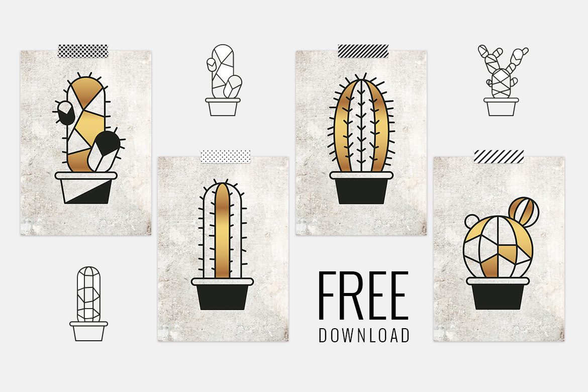 Succulent Wall Art - 4 Free Printables! - BelivinDesign