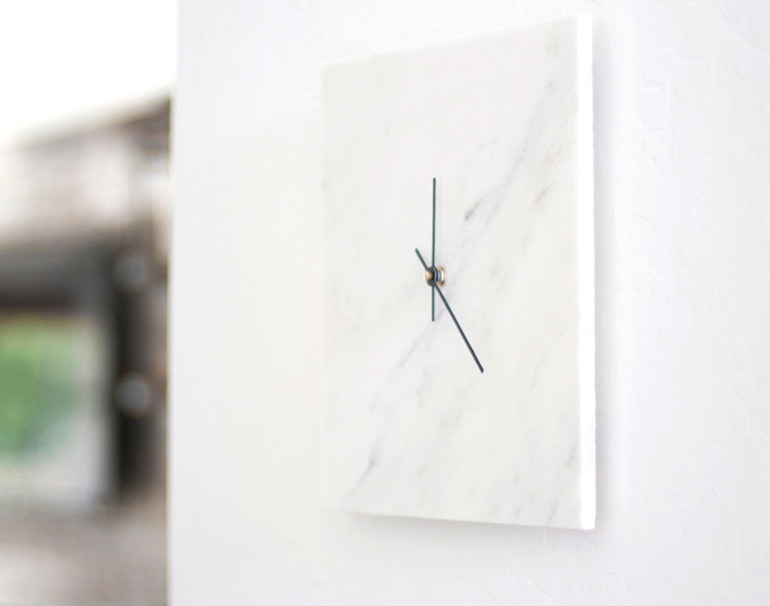 DIY marble wall clock