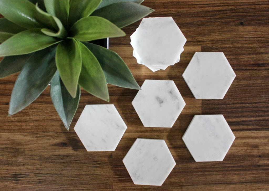 DIY marble coasters