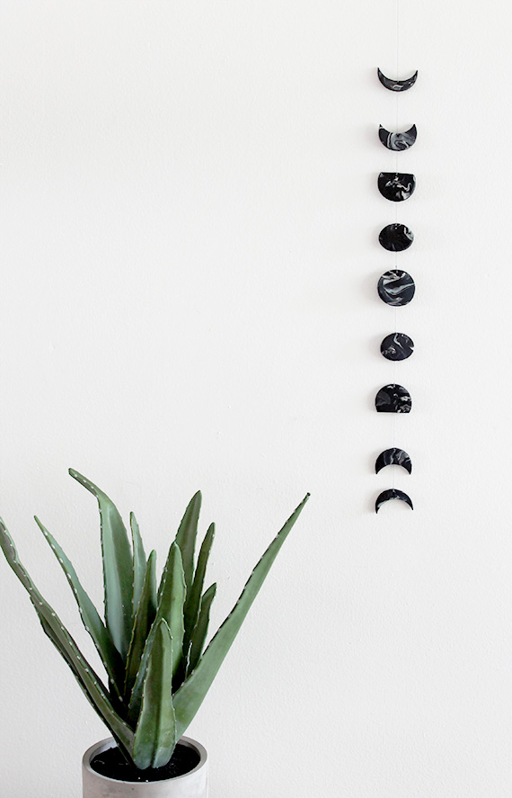 DIY MARBLE MOON PHASE WALL HANGING