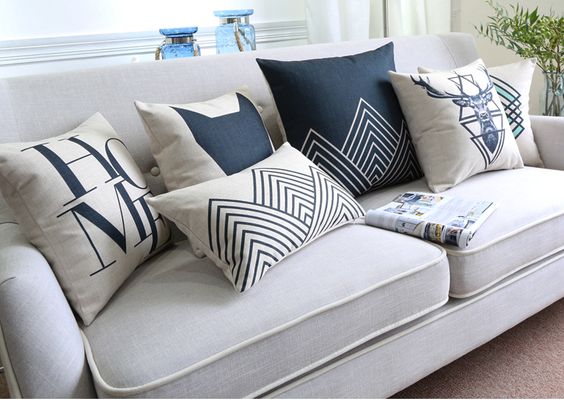 Nordic geometric Pillow cushion