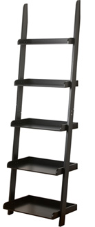 Black Leaning Bookcase