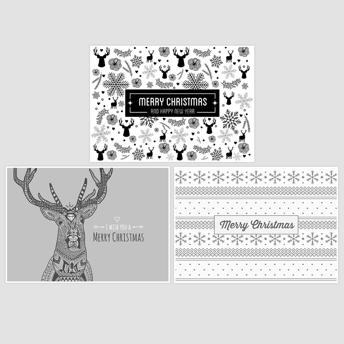 3 Christmas cards- free printables