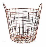 Copper Plated Storage Basket