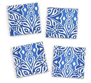 Blue Boho Coasters