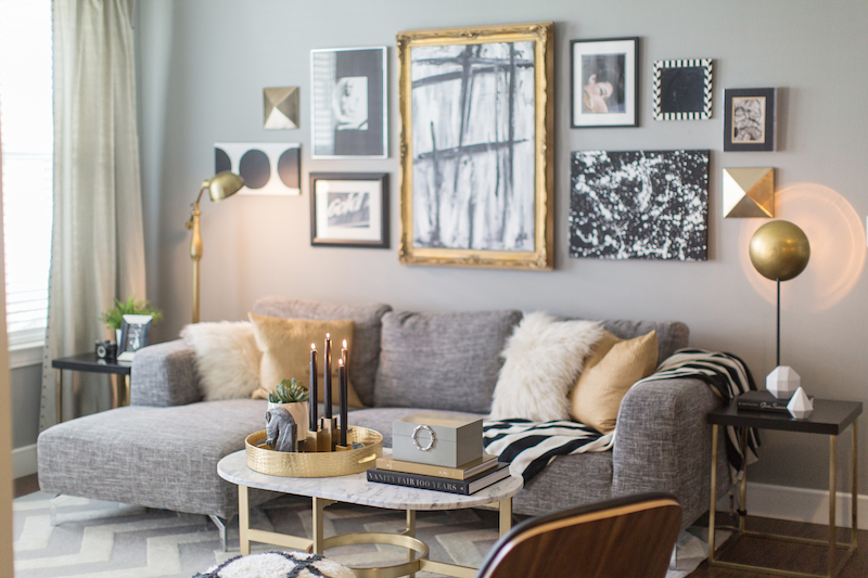 Gold Accent Coffee Table Decor Ideas